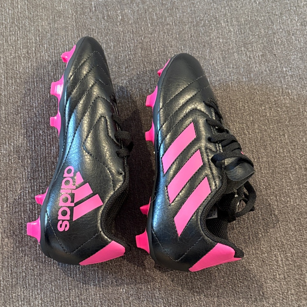 Adidas Cleats - Kids Black and Pink Sneakers - Picture 3 of 7